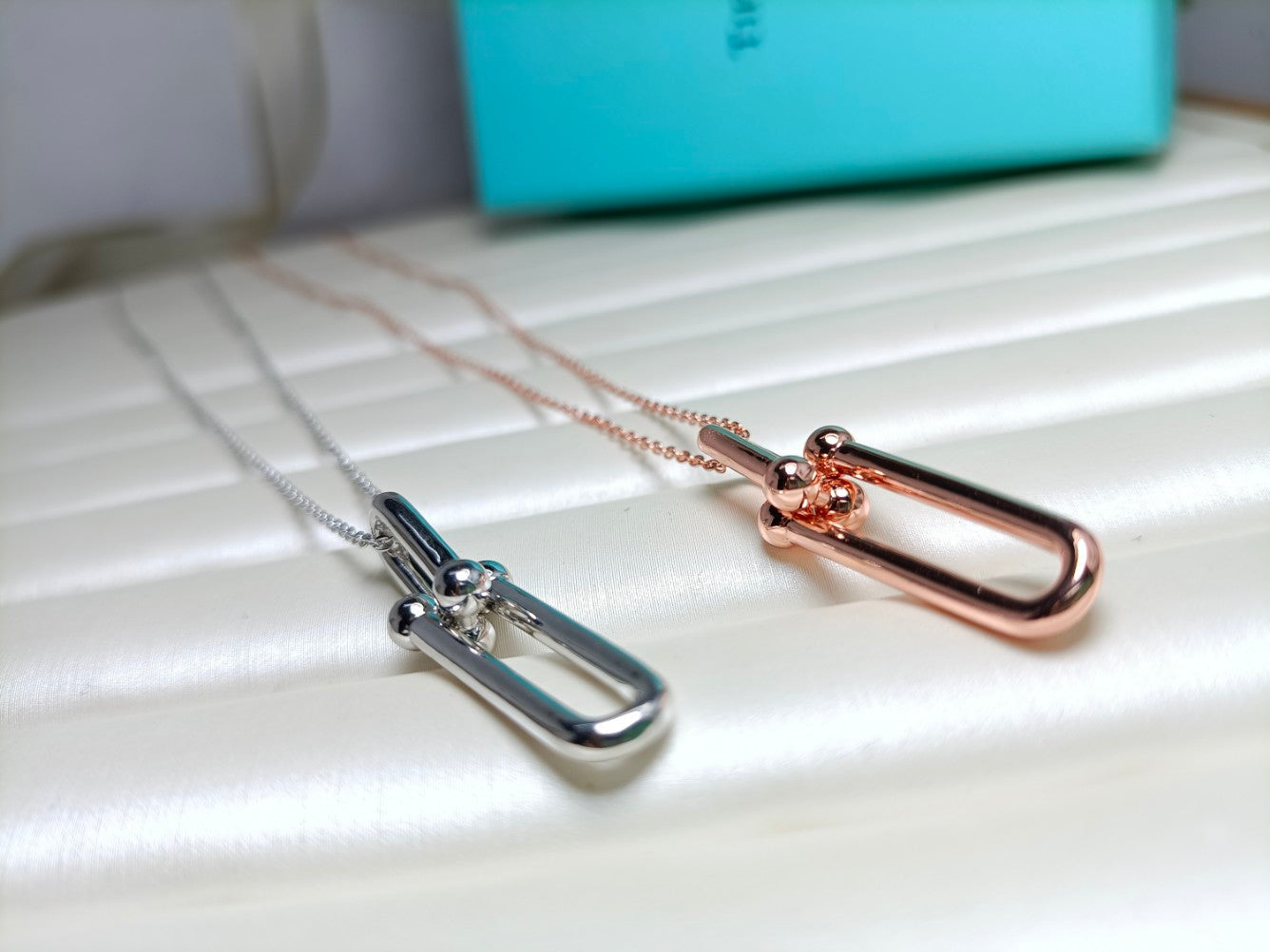 HARDWEAR DROP DOUBLE LINK PENDANT NECKLACE