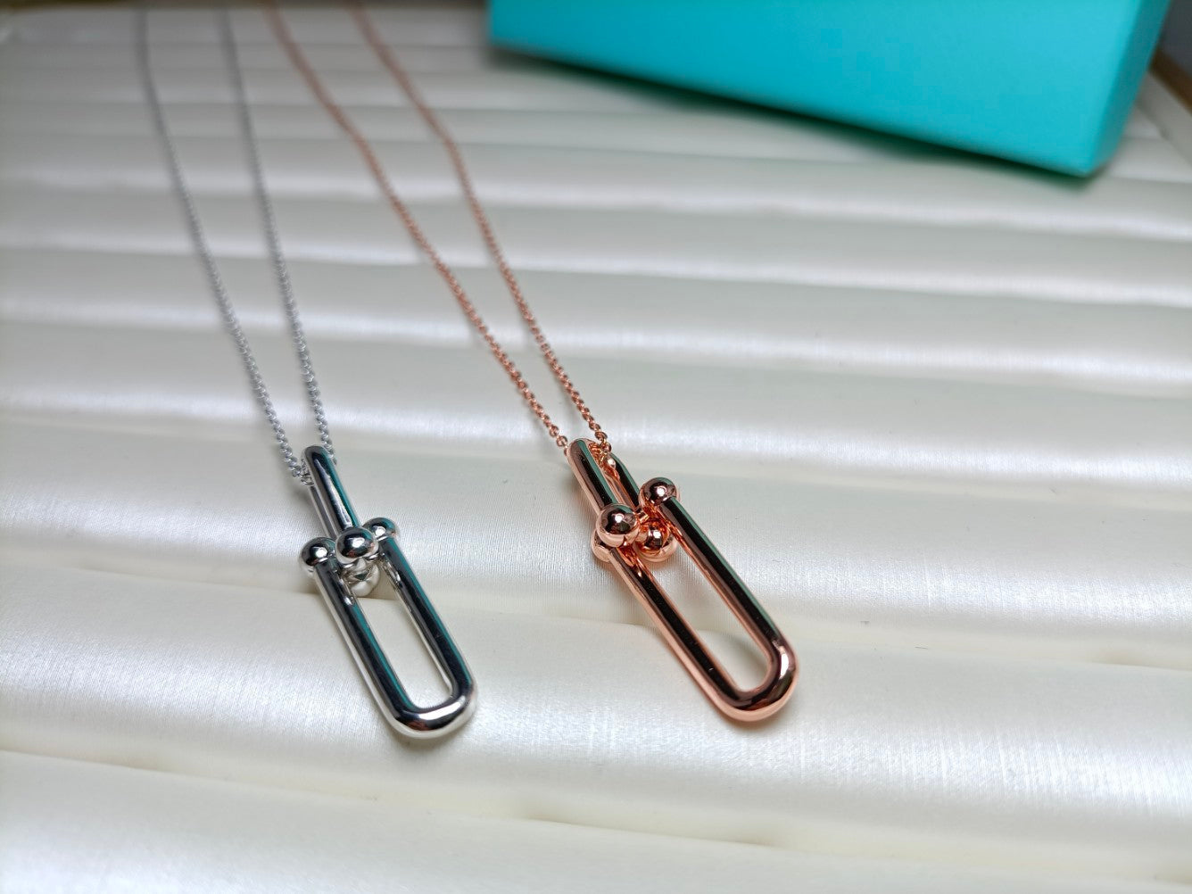 HARDWEAR DROP DOUBLE LINK PENDANT NECKLACE