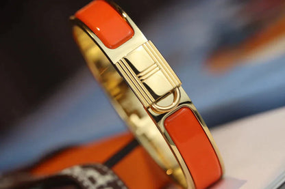 H LOCK ORANGE GOLD BRACELET 12MM