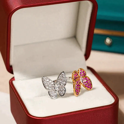 TWIN BUTTERFLY DIAMOND RING