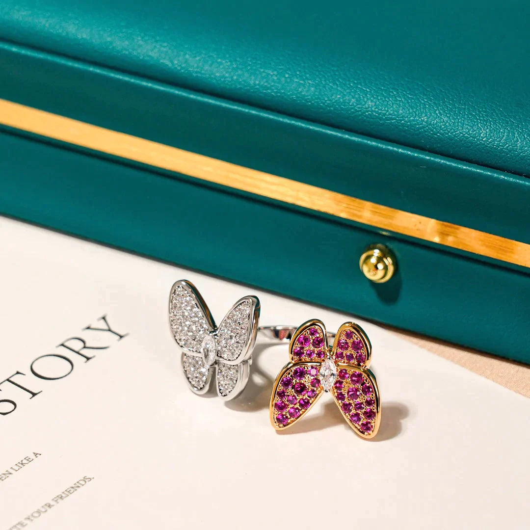 TWIN BUTTERFLY DIAMOND RING