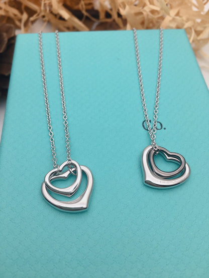 OPEN HEART SILVER NECKLACE