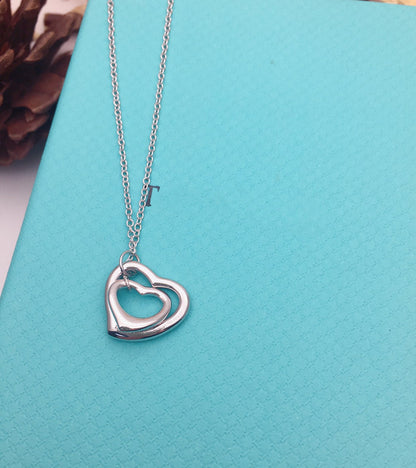 OPEN HEART SILVER NECKLACE