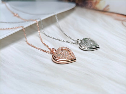 HEART DIAMONDS PENDANT NECKLACE