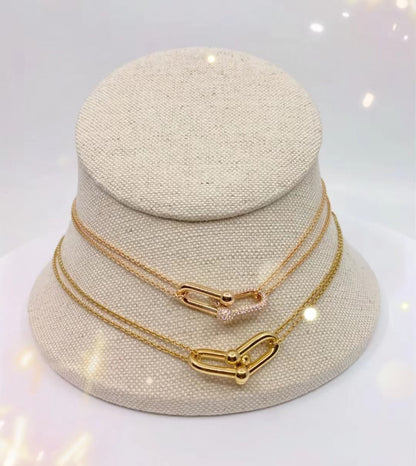 HARDWEAR GOLD DOUBLE LINK NECKLACE