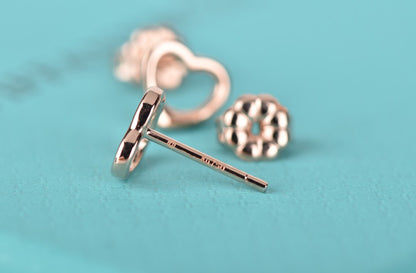 OPEN HEART STUD EARRINGS