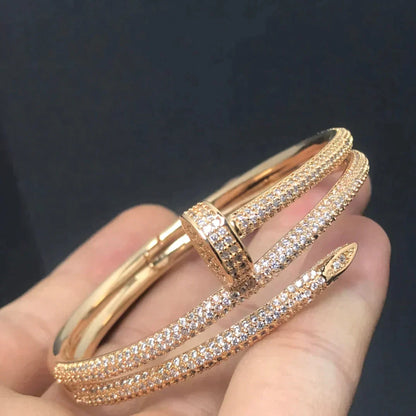 JUSTE BRACELET 3.5MM DOUBLE ROWS FULL DIAMONDS