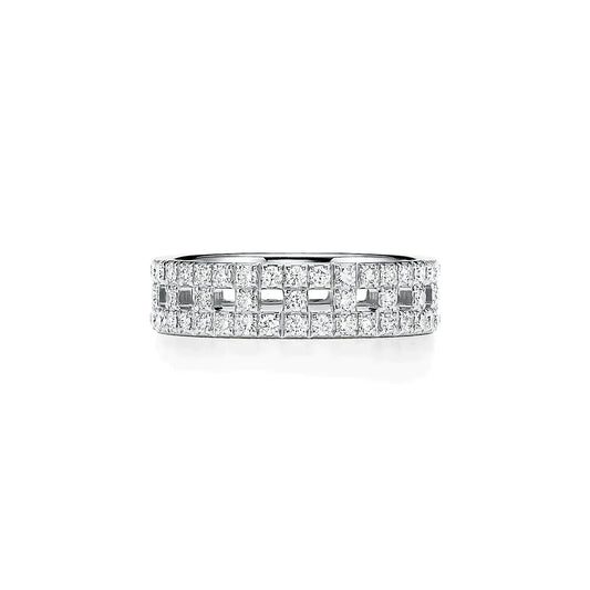 T TRUE DIAMOND PAVED RING