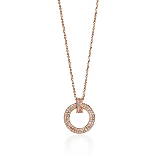 T TRUE DIAMOND PAVED NECKLACE