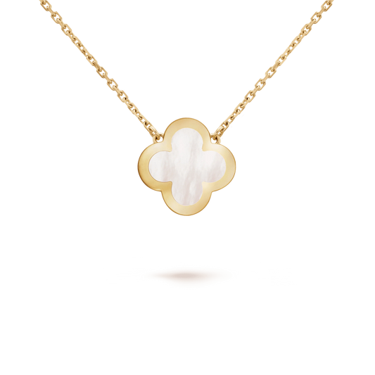 PURE CLOVER PINK GOLD MOP NECKLACE