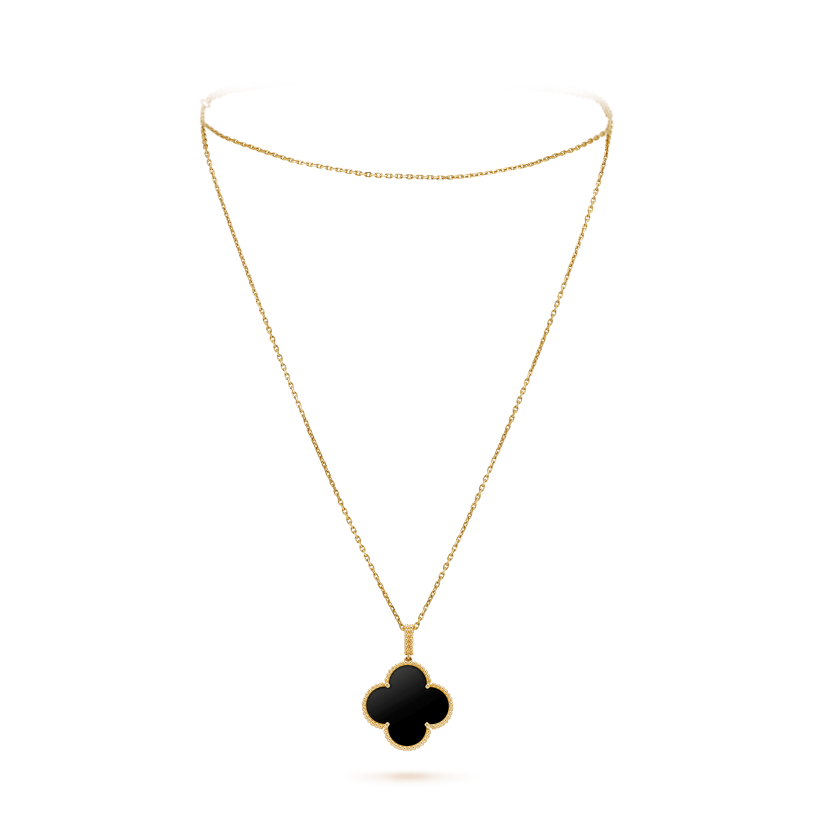 CLOVER PINK GOLD NECKLACE