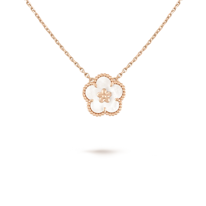 LUCKY SPRING WHITE BLOSSOM PINK GOLD PENDANT