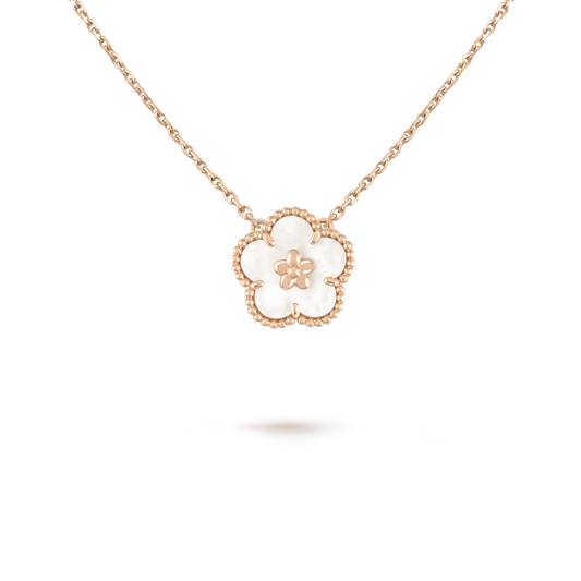 LUCKY SPRING WHITE BLOSSOM PINK GOLD PENDANT