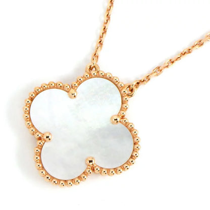 CLOVER PENDANT WHITE MOP NECKLACE