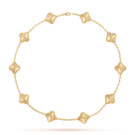 VINTAGE NECKLACE 10 MOTIFS GOLD