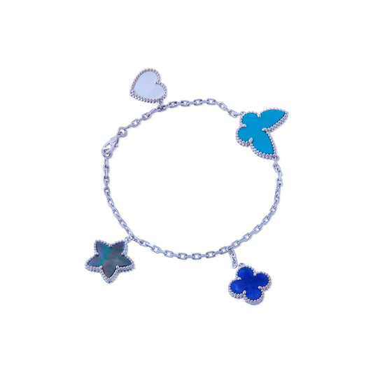 LUCKY SPRING SILVER BRACELET 4 MOTIFS