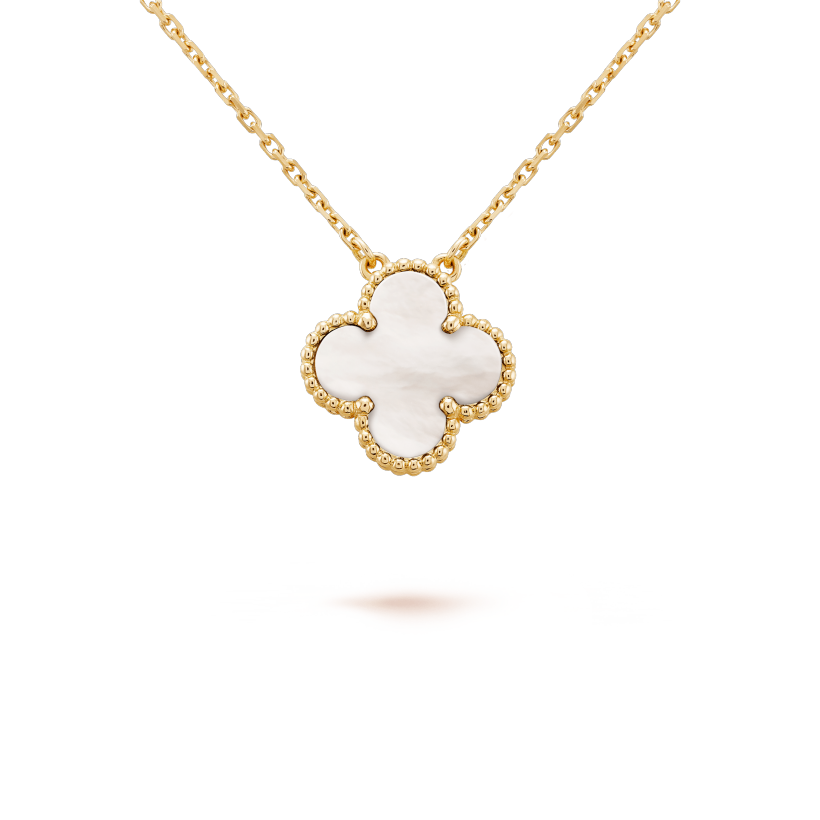 CLOVER PENDANT WHITE MOP NECKLACE