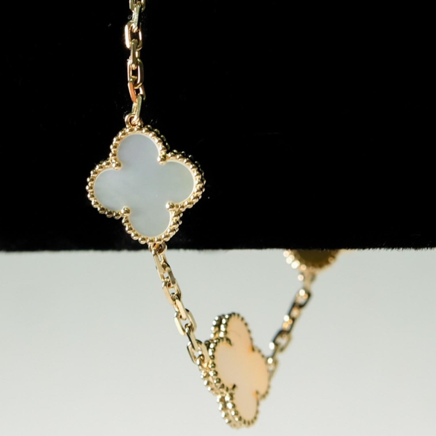 CLOVER BRACELET 5 MOTIFS MOP