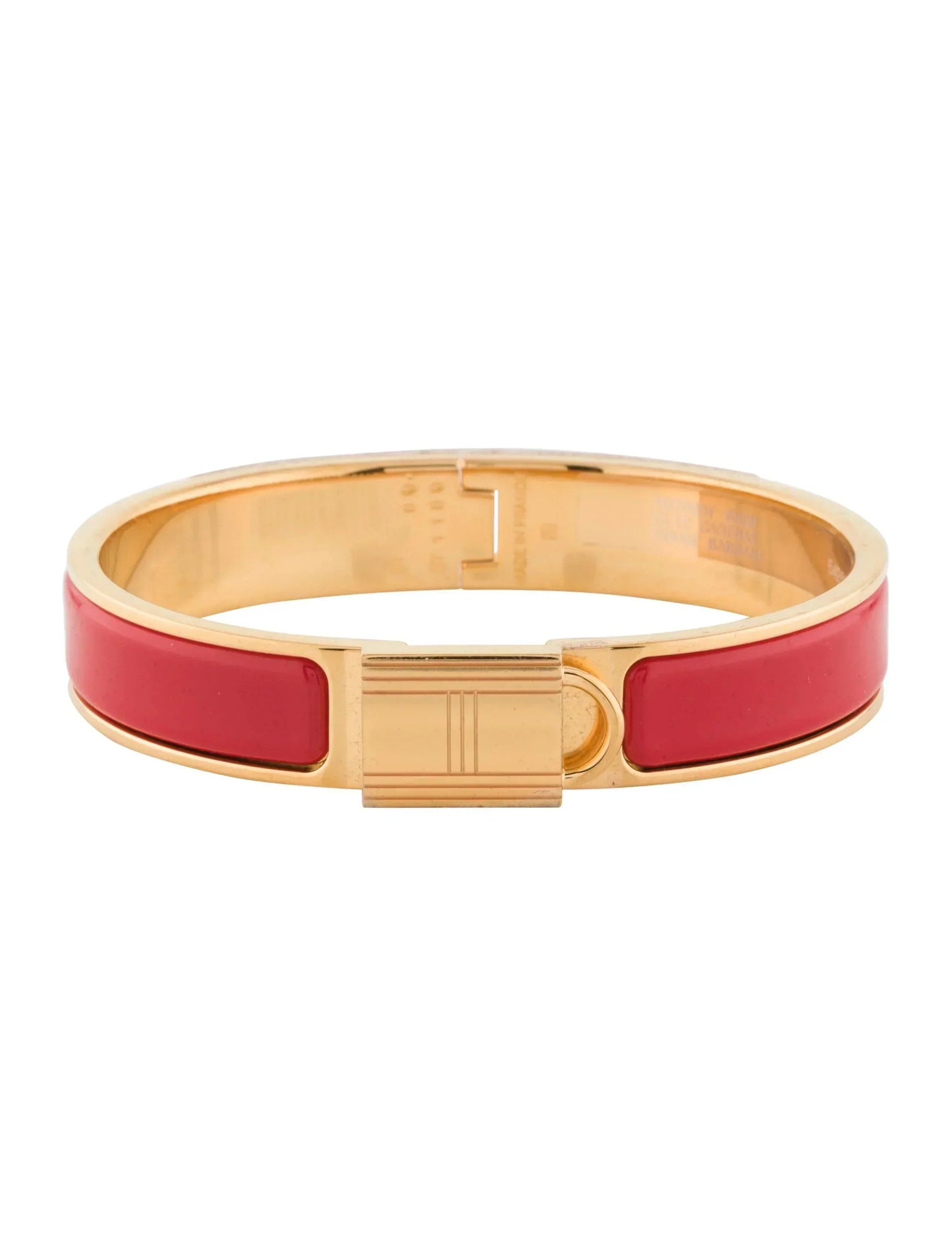 H LOCK RED GOLD BRACELET 12MM