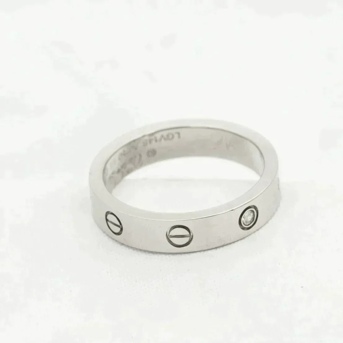 LOVE RING 4MM 1 DIAMOND