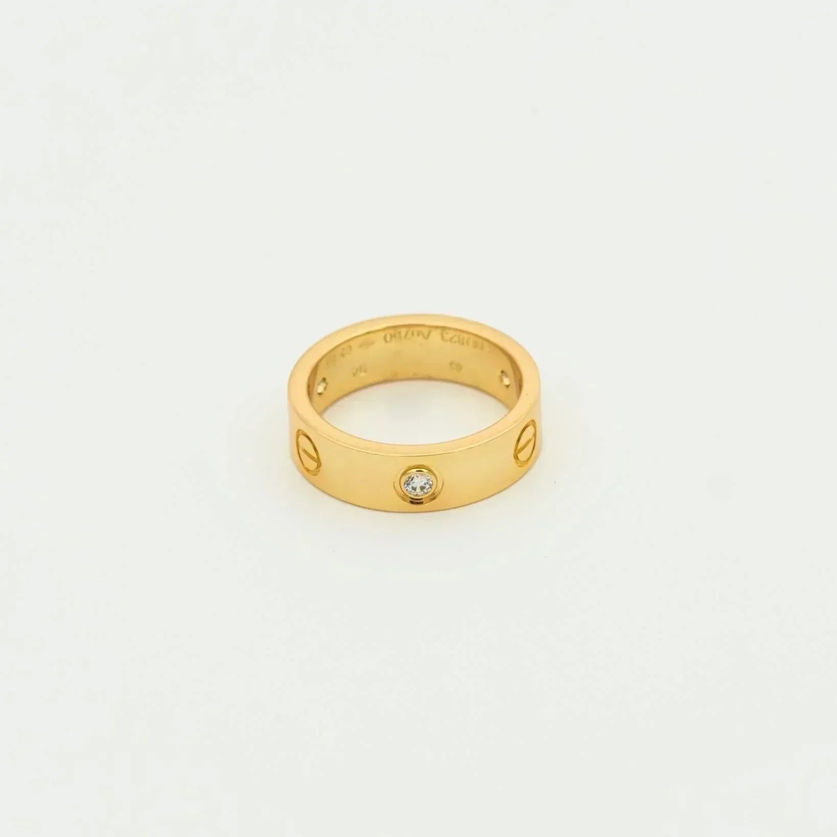 LOVE RING 5.5MM 3 DIAMONDS GOLD