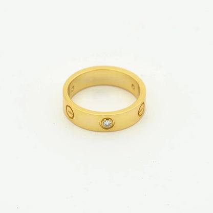 LOVE RING 4MM 1 DIAMOND GOLD