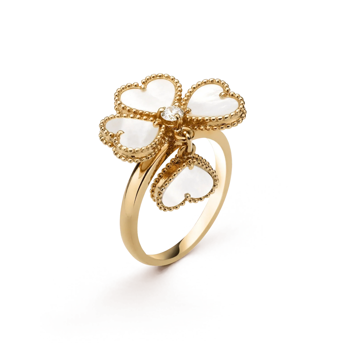 SWEET CLOVER WHITE MOP RING