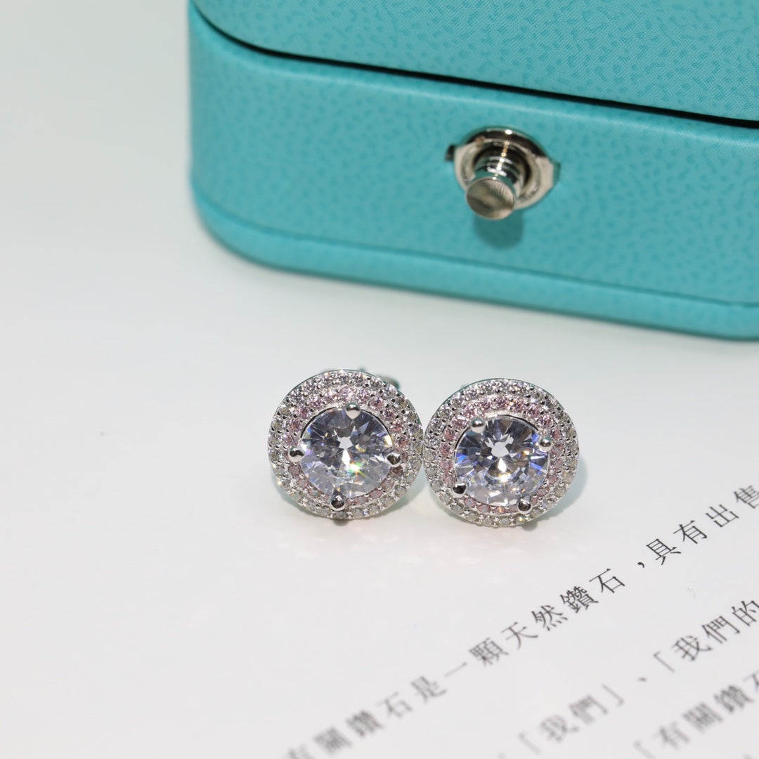 ROUND HALO EARRINGS