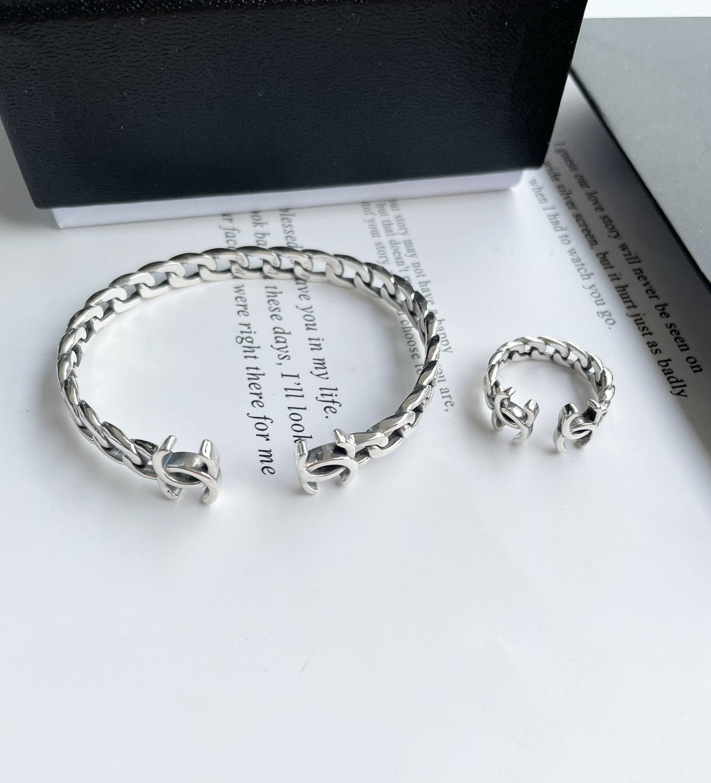 DOUBLE CC SILVER BRACELET