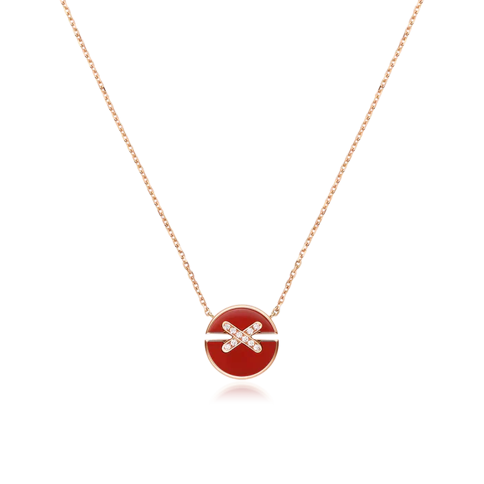 JEUX DE PINK GOLD DIAMOND NECKLACE