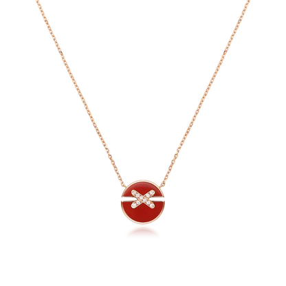 JEUX DE PINK GOLD DIAMOND NECKLACE