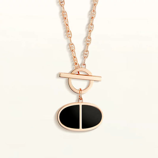 CHAINE VERSO BLACK CERAMIC NECKLACE