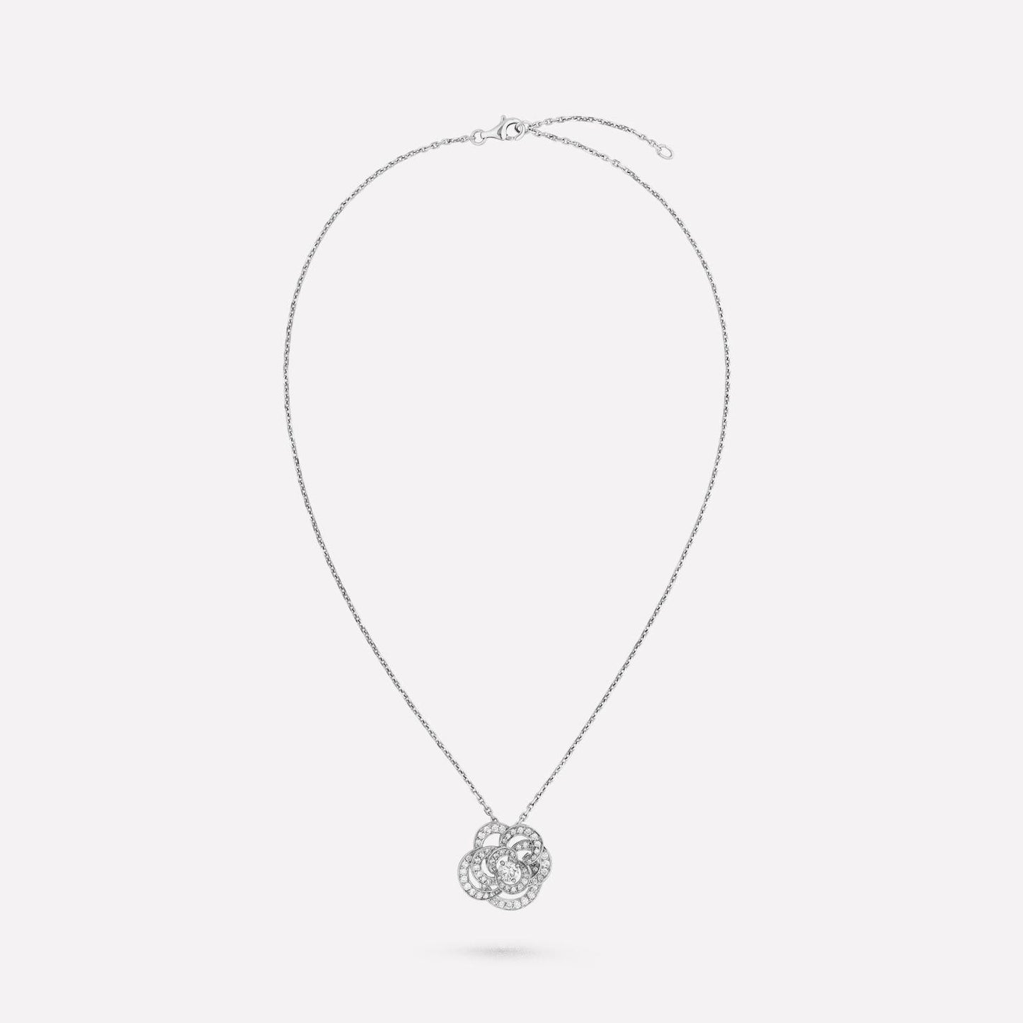 FIL DE CAMELIA NECKLACE SILVER DIAMOND