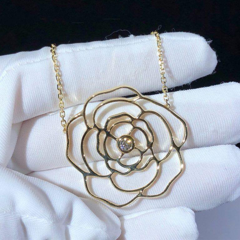 PETALES DE CAMELIA NECKLACE GOLD DIAMOND