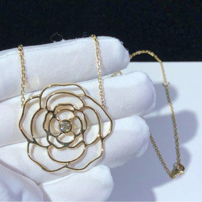 PETALES DE CAMELIA NECKLACE GOLD DIAMOND