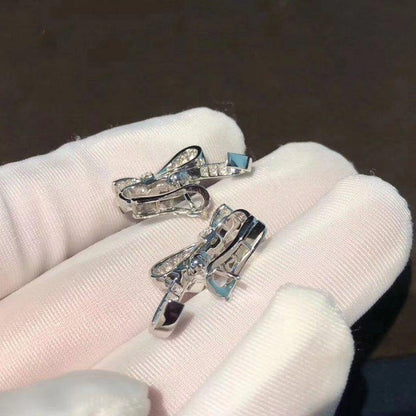 RUBAN SILVER DIAMOND EARRINGS