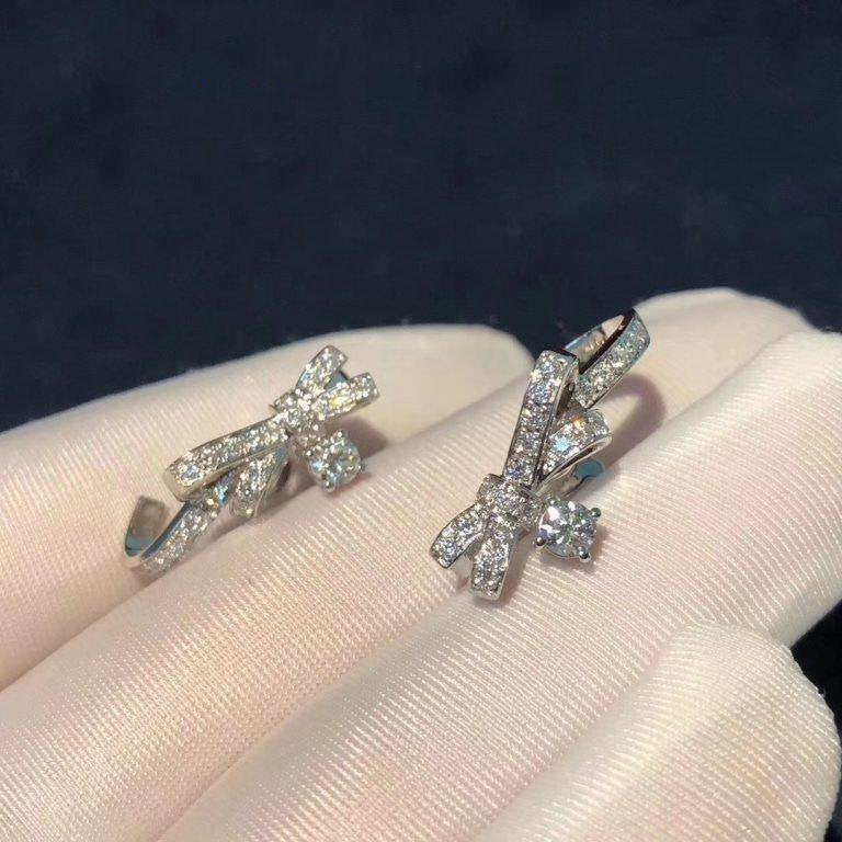 RUBAN SILVER DIAMOND EARRINGS