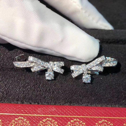 RUBAN SILVER DIAMOND EARRINGS