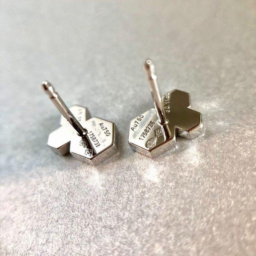 BEE LOVE SILVER DIAMOND EARRINGS