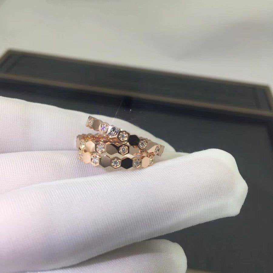 BEE LOVE RING PINK GOLD DIAMOND