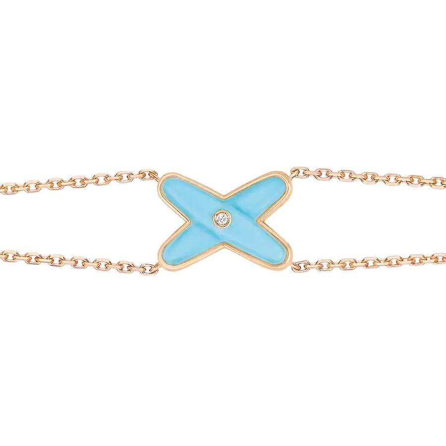 JEUX BRACELET TURQUOISE PINK GOLD 1 DIAMOND