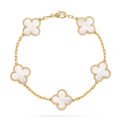 CLOVER BRACELET 5 MOTIFS MOP