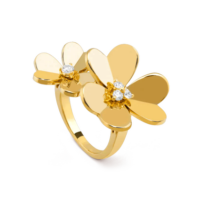 CLOVER COMOS GOLD DIAMOND RING