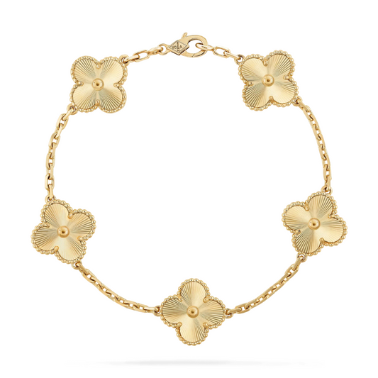 CLOVER GOLD BRACELET 5 MOTIFS