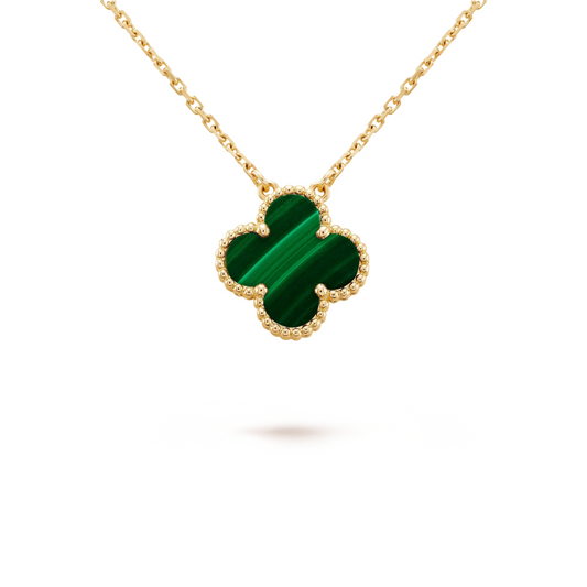 CLOVER MALACHITE NECKLACE