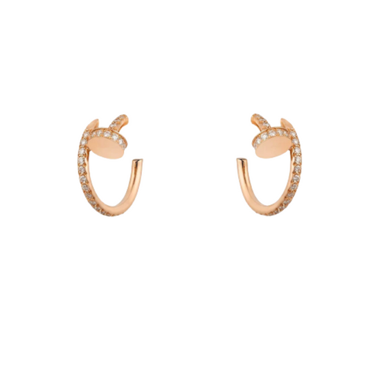 JUSTE EARRINGS 12.75MM PINK GOLD DIAMOND