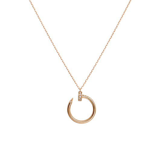 JUSTE NECKLACE PINK GOLD