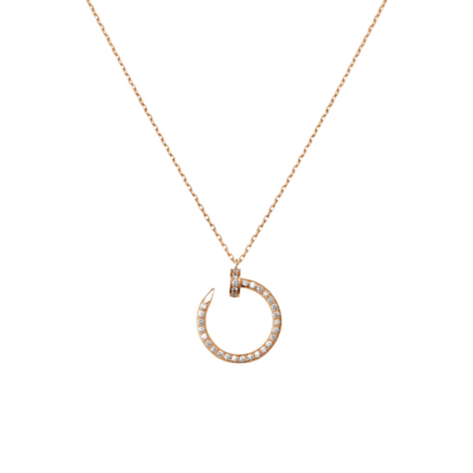 JUSTE NECKLACE PINK GOLD DIAMONDS