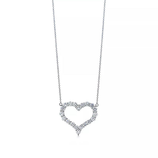 LARGE DIAMOND HEART NECKLACE