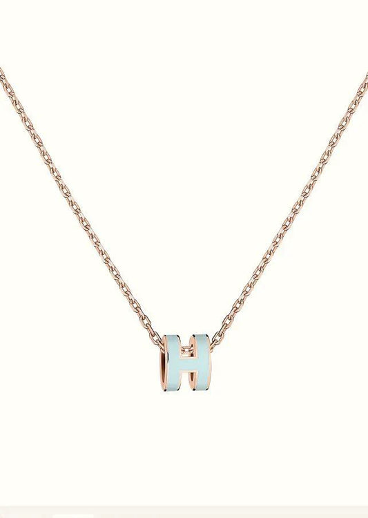 POP H LIGHT BLUE NECKLACE